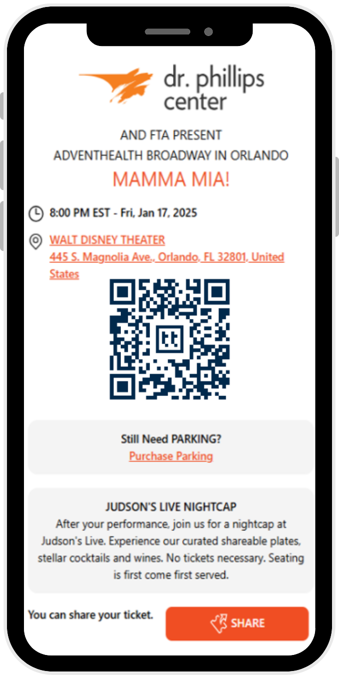 Dr Phillips Center Ticket_custom content blocks_iphone